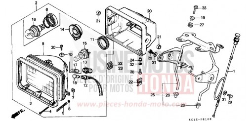 SCHEINWERFER (1) CB125TDC de 1982